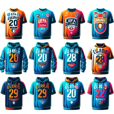 Bedruckte T-Shirts und Hoodies mit Spieler- oder Teamnamen UEFA Euro 2024
